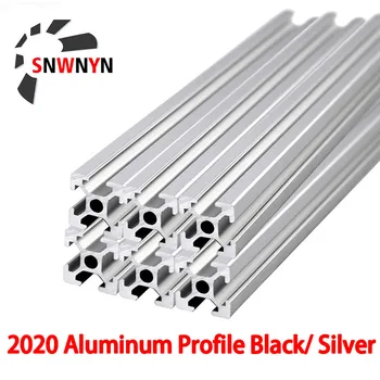 1/2 GAB., 20x20 Alumīnija Profilu 2020 T Slots 6mm CNC Eiropas Standarta Aluminums Ekstrūzijas Profilu Bezmaksas Samazināt Ekstrūzijas Skaida Ceļvedis