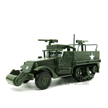 1/72 M3A1 Puspiekabi, kāpurķēžu Bruņu Personāla Pārvadātājs II Pasaules Kara Amerikāņu Gumijas-bezmaksas 4D Montāža Modeli Militāro Ratu Rotaļlietas