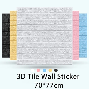 10 PCS70x77c putu 3d stereo sienas uzlīmes 0,6 cm biezas pašlīmējošas tapetes apdare ūdensizturīgs tapetes