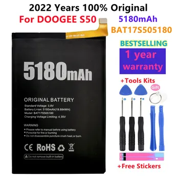 100% Oriģināls Jaunas Oriģinālās Augstas Kvalitātes BAT17S505180 5180mAh Batteria Par Doogee S50 Tālruņa Akumulatora Baterijas Nomaiņa