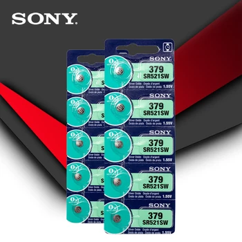 10pc Sony 100% Oriģināls 379 SR521SW D379 SR63 V379 AG0 Skatīties Akumulatora Pogu Monēta Šūnu JAPĀNĀ 100% Oriģināls Zīmols