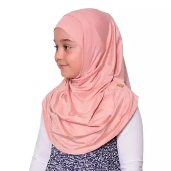 10pcs/daudz Meitenes Instant Šalle Hijab Islāma, Musulmaņu Bērni Turban Lakatu Mīkstu Elastīgu Hijabs Sajauc Dizainu