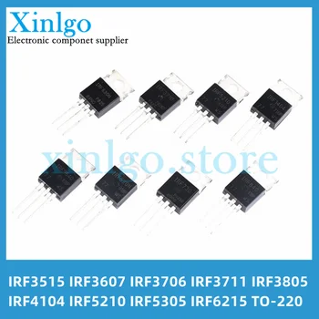 10PCS/DAUDZ Tranzistori TO-220 IRF3515 IRF3607 IRF3706 IRF3711 IRF3805 IRF4104 IRF5210 IRF5305 IRF6215 PBF