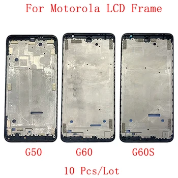 10Pcs/Partiju Vidū Rāmis LCD Bezel Plāksnes Panelis Šasijas Mājokļu Motorola Moto G50 G60 G60S Tālrunis Metāla LCD Rāmja Daļas, Remonts