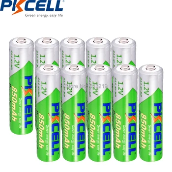 10Pieces PKCELL AAA Akumulatoru 850mAh 1.2 V NI-MH AAA Uzlādējamās Baterijas LSD 3A Iepriekš uzlādēts akumulators NIMH rotaļlietām lukturīti