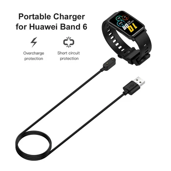 1m USB Uzlādes Kabelis Vadu Vadu Huawei Band 6/Huawei Skatīties Fit/Gods Band 6/Gods Skatīties, ES Ātri Lādētāja Kabelis Dokstacijas Šūpuļa