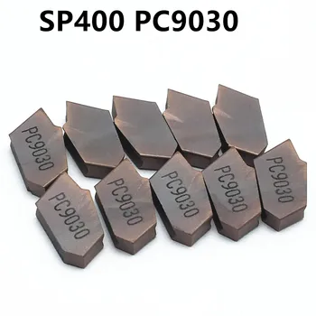 20PCS pagrieziena rīks SP400 PC9030 4mm augstas kvalitātes karbīda asmens metāla pagrieziena rīks SP400 CNC virpas instrumentu daļas un rīki gropējums