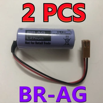2GAB Pavisam Jaunu BR-AG Akumulatoru Ar Savienotājs 3 V 2200mah PLC FANUC Litija Baterijas bateria aizstāt BR-A (Pielāgojams spraudnis)