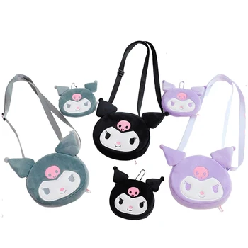 4 Stili Kawali Kuromi Messenger Bag Mīkstu Pildījumu Anime Plīša Rotaļlieta Monēta Maku Dzīvnieku Rokas Soma Plīša Rotaļlietas Meitenēm Dāvanu Meitene