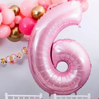 40 collu Rozā Numuru Balonu laimes Dzimšanas dienā, Hēlija Balonu Ciparu Dzimšanas dienas svinības Jubilejas Apdares Bērniem, Baby Duša, gaisa Balons