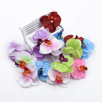 5 Gabali Viltus Ziedi Butterfly Orchid Scrapbooking Mājas Dekorēšanas Piederumi Diy Konfekšu Kaste Broša Vāzes Apdare Līgavas