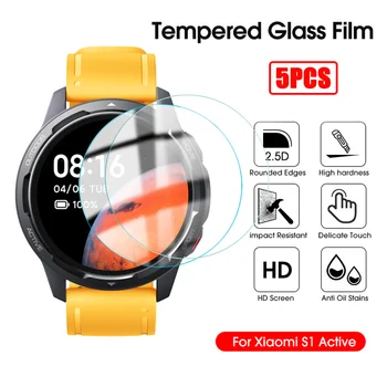 5GAB HD Rūdīts Stikls Filmas Xiaomi Mi Skatīties S1 Active Anti-scratch (Anti-fingerprint Screen Protector Smart Skatīties Piederumi