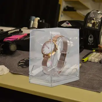 6pcs caurspīdīgas Plastmasas Rokas pulksteni Display Rack Turētājs Pārdošanas Parādīt Gadījumā Stāvēt, Skatīties, Glabāšanas Kastes Rotaslietas Iepakojuma Gadījumā