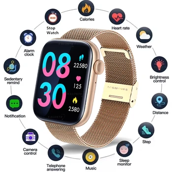 AI balss Smart Skatīties Vīrieši Sievietes 1.8 collas Lielu Ekrānu Ģimenes Watch Sirds ritma Monitors smartwatch Dāmas Bluetooth IOS Android