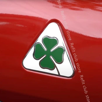 Alumīnija Fender Apdare Uzlīmes Četras Lapas Āboliņš Par Alfa Romoe Giulia Stelvio Ārpuse Uzlīmes, Auto Piederumi
