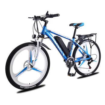 Alumīnija sakausējuma elektriskais kalnu velosipēds ar 26 collu spēcīgu elektrisko velosipēdu 13Ah350W kalnu elektrisko velosipēdu 27 ātruma bezmaksas delive