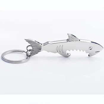 Alus Pudele Nazis Keychain Haizivs Modes Radošo Zivju Sudraba Haizivs Atslēgu Ķēdes Korķviļķis Metāla Atslēgu Suvenīri Atvērēji KC1193