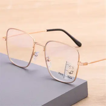 Anti Zilā Gaisma Progresējoša Multifokāla Lasīšanas Brilles Metāla Vecuma Tālredzība Brilles Datoru Brilles Redzes Dioptrijas Brilles
