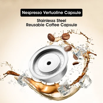 Atkārtoti Nerūsējošā Tērauda Kafijas Kapsulas, Par Nespresso Vertuoline GCA1 Uzpildāmas Kafijas Pākstīm Filtrs Delonghi ENV135, 230ML