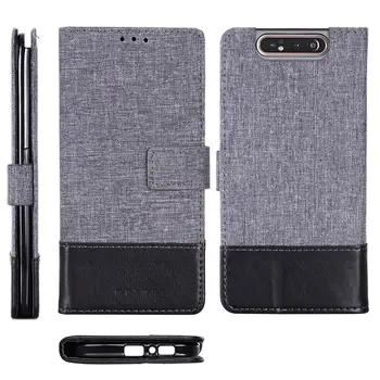 Audums Flip Case For Samsung Galaxy A7 A8 A9 J4 J6 J8 2018 Plus A10 A20 A30 A40 A50 A60 A70 A80 Maku Ādas Segumu Telefonu Gadījumā