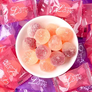 Augstas kvalitātes košļājamās konfektes ar balto persiku, ko var pārvadāt ar jums atpūtai