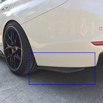 Auto aizmugurējā bufera spoileris 2gab universālā ABS materiāla, spilgti melna sadursmes difuzoru leņķis atdalītājs aizsargs automātiskā pusē fin