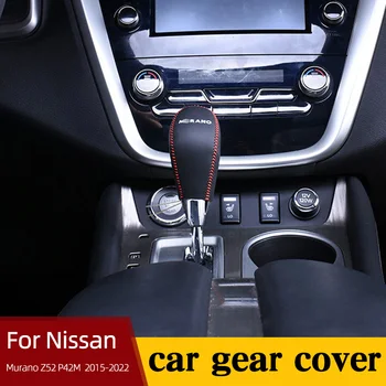 Auto Rīku Vāks Nissan Murano Z52 P42M 2015-2022 Ādas Aizsardzības Gadījumā Pret skrāpējumiem Un Nodiluma izturīgs Interjera Shift Knob