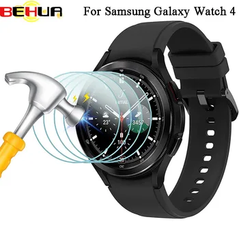 BEHUA 4gab Rūdīts Stikls Filmu Par Samsung Galaxy Noskatīties 4 40mm 44mm Watch4 Classic 42mm 46mm HD Skaidrs, Pilna Ekrāna Aizsargs Filmu