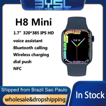 BYSL SVB H8 Mini Smart Skatīties Series 7 41mm Bluetooth Zvanu DIY Zvani sirdsdarbība Smartwatch Vīrieši Sievietes Par Android, IOS i7 Mini W57