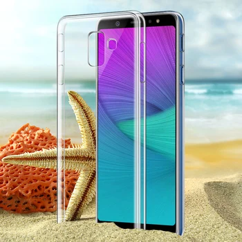Caurspīdīgs Mobilā Telefona Atpakaļ Gadījumos, Samsung Galaxy A5 A6 Plus A8 2018 A8Plus A9 Zvaigžņu A750 Silikona Vāku Soft TPU Skaidrs, Soma
