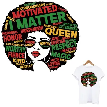 Cool Black Queen Siltuma Pārneses Uzlīmju Drukāšana-Sieviešu T-Krekls Hoodies Dzelzs Par Ielāpus Apģērbu Modes Melnā Dāma Appliqued