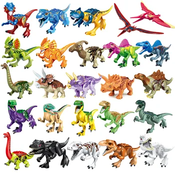 Dinozauru Jurassic Pasaules Dino Attēls Modelis Meža Dzīvnieku Džungļos Tyrannosaurus Velociraptor Indominus Rex Savākt Blokus, Bērnu Rotaļlietas