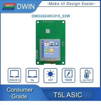 DWIN 1.54 Collu Smart LCD Diaplay, 240*240 Rezolūciju, HMI, Pievienojiet Mega Nano LCM Modulis DMG24240C015_03W