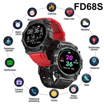 FD68S Smart Skatīties Vīriešu asinsspiediens Ūdensizturīgs Smartwatch Sieviešu Sirds ritma Monitors Fitnesa Tracker Skatīties Sports Watch Pulkstenis