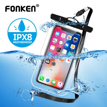 Fonken IPX8 Universāls Ūdensizturīgs Telefonu Gadījumā Ūdens necaurlaidīgs Maiss Mobilo Vāciņš iphone 11 12 Maisiņš Coque Zemūdens Gadījumos Aizsargs