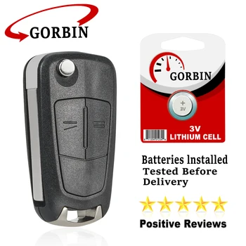 GORBIN 2 Pogas Tālvadības Auto Taustiņu, lai Opel/Vauxhall Astra H, Zafira B 2004. GADA līdz 2013. gadam HU100 Asmens 433Mhz PCF7941 Čipu Valeo Sistēma