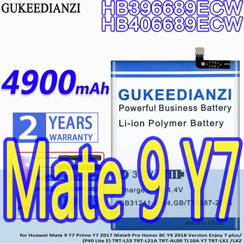 GUKEEDIANZI Akumulatora HB396689ECW HB406689ECW 4900mAh par Huawei Palīgs 9 Y7 Ministru Y7 2017 Mate9 Pro Godu 8.C Y9 2018 Mate9 Honor8C