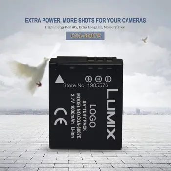 Izturīgs CGA-S007E CGA S007E litija baterijas S007 S007A BCD10 Digitālās fotokameras Akumulatoru S007E DMC TZ1 TZ2 TZ3 TZ5 TZ50 TZ15