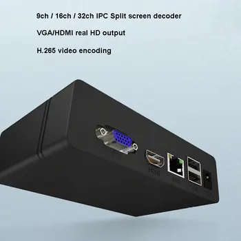 Kanālu Video Signālā 9/16/32ch Split screen dekoderi VGA HD 1080P/HDMI 4K reālā produkcijas izlaide izmantot VIDEONOVĒROŠANAS sistēmas