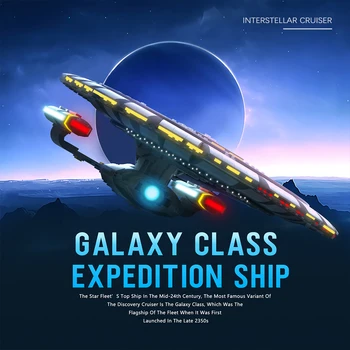 KM Galaxy klases Explorer Kosmosa kuģis, Celtniecības Bloki Komplekts Star Trek Starpzvaigžņu Dirižablis Modelis Ķieģeļu Rotaļlieta Bērniem, Dāvanu