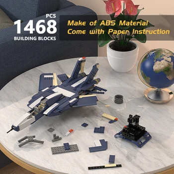 KM Lidotājs F-14 Cīnītājs Pilots, Celtniecības Bloki, Ķieģeļi, Kaķi Cīnītājs High-Tech Modelis DIY Izglītības Rotaļlietas Bērniem Zēni Dāvanas