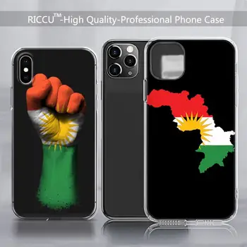 Kurdistānas Karoga Telefonu Gadījumā Pārredzama iPhone 12 11 Mini pro XS MAX 8 7 6 6S Plus X SE 
