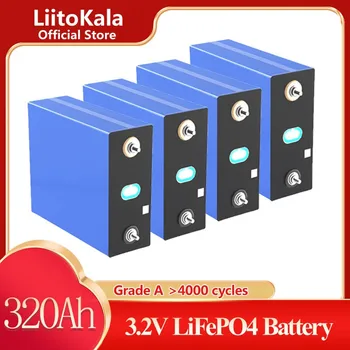 LiitoKala 3.2 V 320AH 310ah 12V Akumulatoru Lifepo4 Pakāpes DIY atkārtoti Uzlādējamu Enerģijas glabāšanas ŠŪNAS ES ASV Nodokļu Brīva, Ar Kopnes