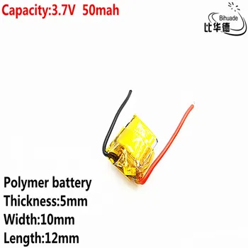Litru enerģijas akumulators, Labas Qulity 3.7 v litija polimēru akumulators 50mah 501012 ir piemērots I7 bluetooth austiņas MP3, MP4
