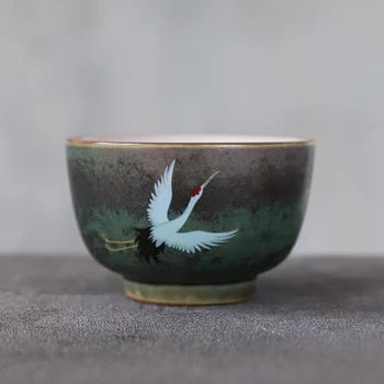 LUWU keramikas teacup roku darbs celtņa tējas tase ķīniešu kung fu kausa 70ml