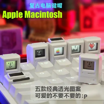 MAC Apple Macintosh Amatnieku Keycap Mehāniskā Tastatūra Retro Personības Magnētiskā Baltā Melnā Pārredzamu GK61 Anne Pro 2
