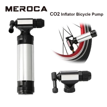 MEROCA CO2 Piepūšanas Velosipēdu Sūknis Nav Patronas Mini MTB Velosipēdu Ceļu Roku Velosipēdu Sūknis velosipēds Riepu Remonta Komplekts