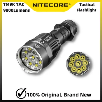 NITECORE TM9K KPN Ultra Kompakts Taktiskais Lukturītis max 9800Lumens Iebūvēts Li-ion 5000mA Akumulatoru Uzlādējams LED Gaismas Troch