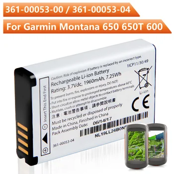 Oriģinālā Rezerves Akumulatoru 361-00053-00 Par Garmin Montana 650 650T 600 VIRB GPS 361-00053-04 Rechargable Batteries 2000mAh