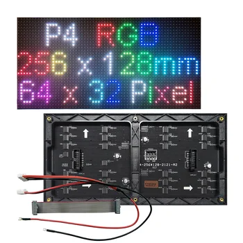 P4 Iekštelpu Pilnu Krāsu LED Displejs Paneli,gaismas DIOŽU video sienas Modulis,SMD2121 P4 LED Matrix 3-in-1 RGB Panelis.1/16 Skenēšanu,HUB75 Interfeisu.